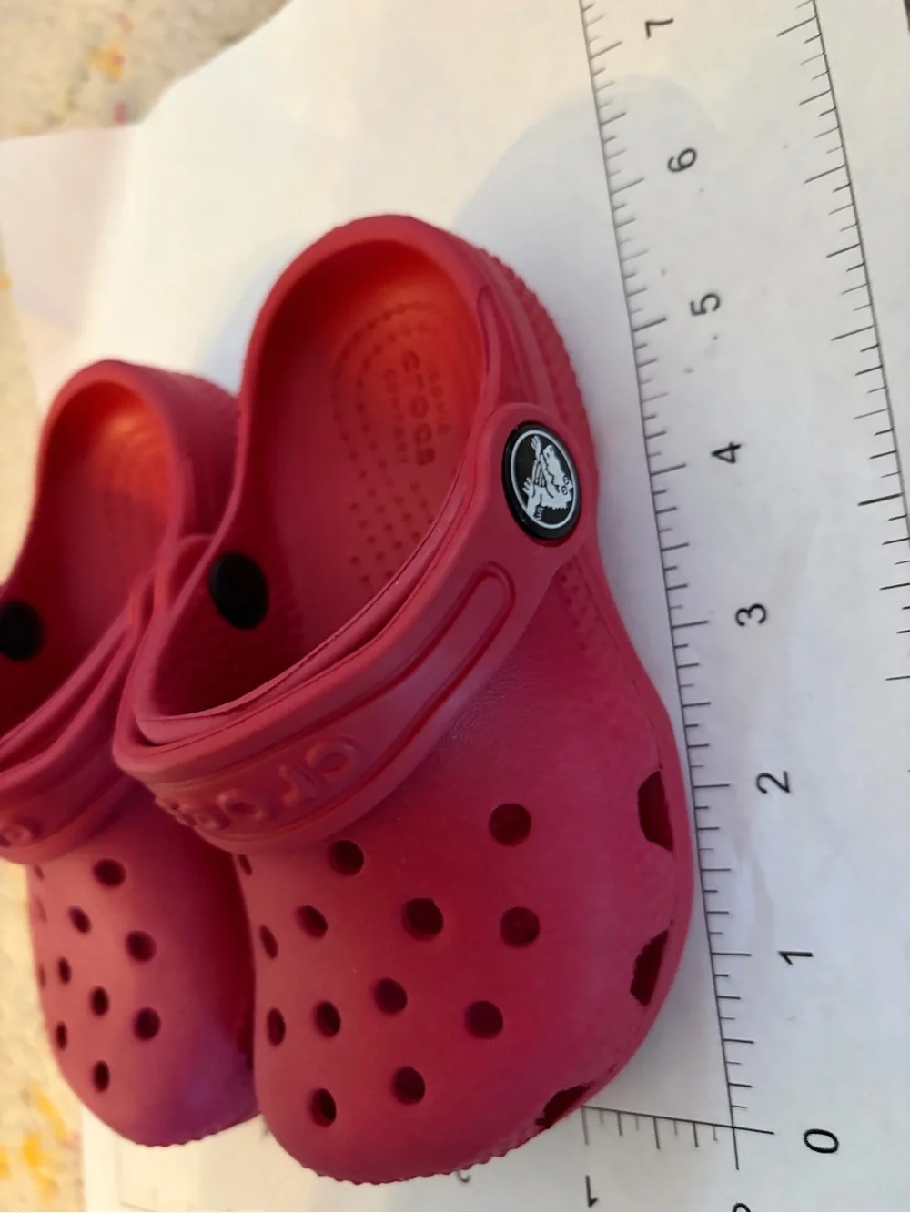 CROCS Kids Red Classic Clog Sandals 5.5